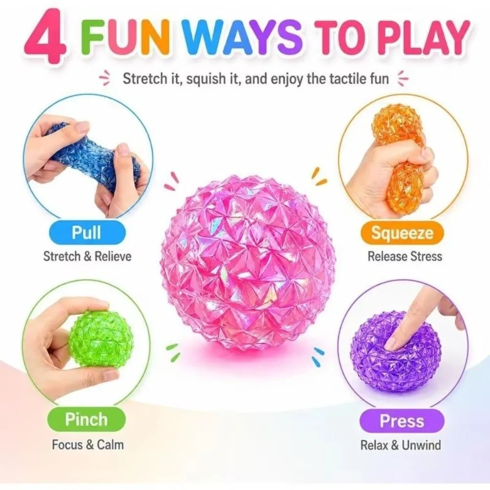 Soft Squeeze Maltose Diamond Shiny Ball Slow-Resilience Shiny Ball Fidget Slow Rising Kneading Music Slow Rebound Daily Use