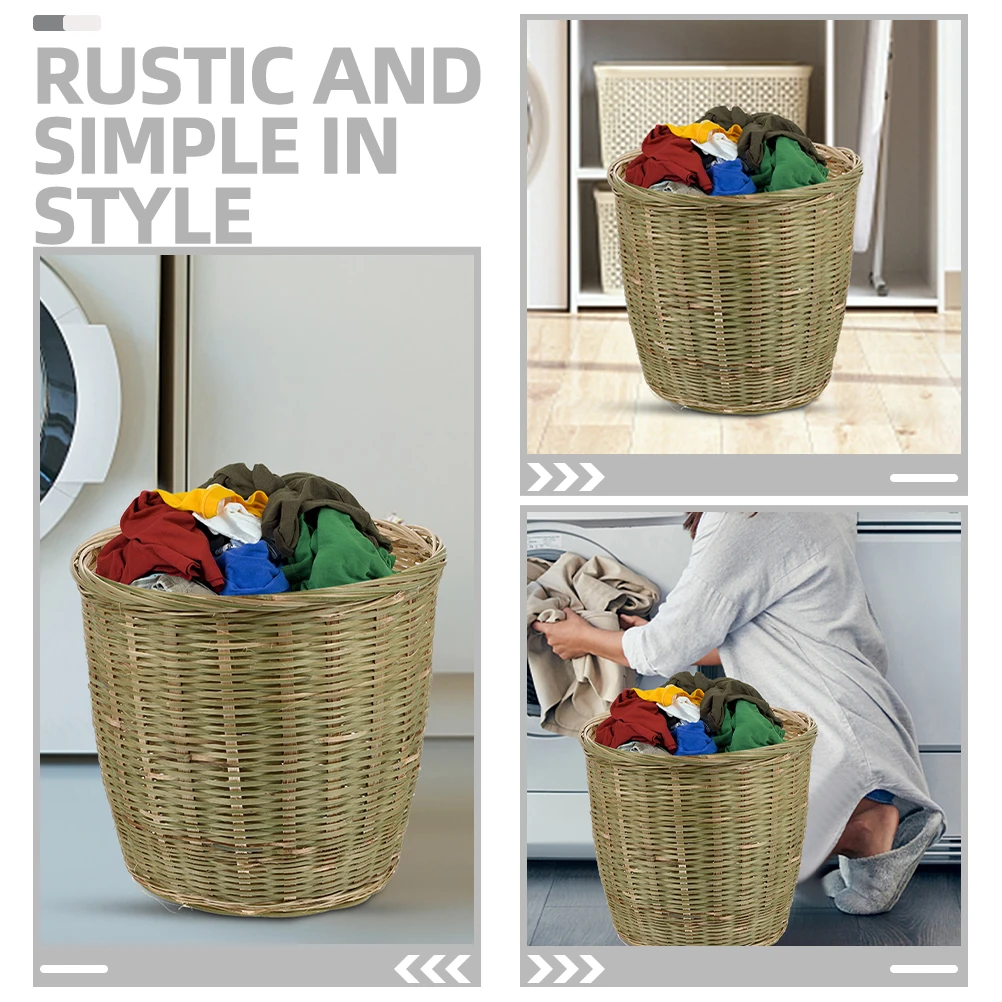 

Bamboo Woven Basket 20x20cm Safe Home Restaurant Outdoor Picnic Storage Organizer Kitchen Fruits Snacks Bread Grocery