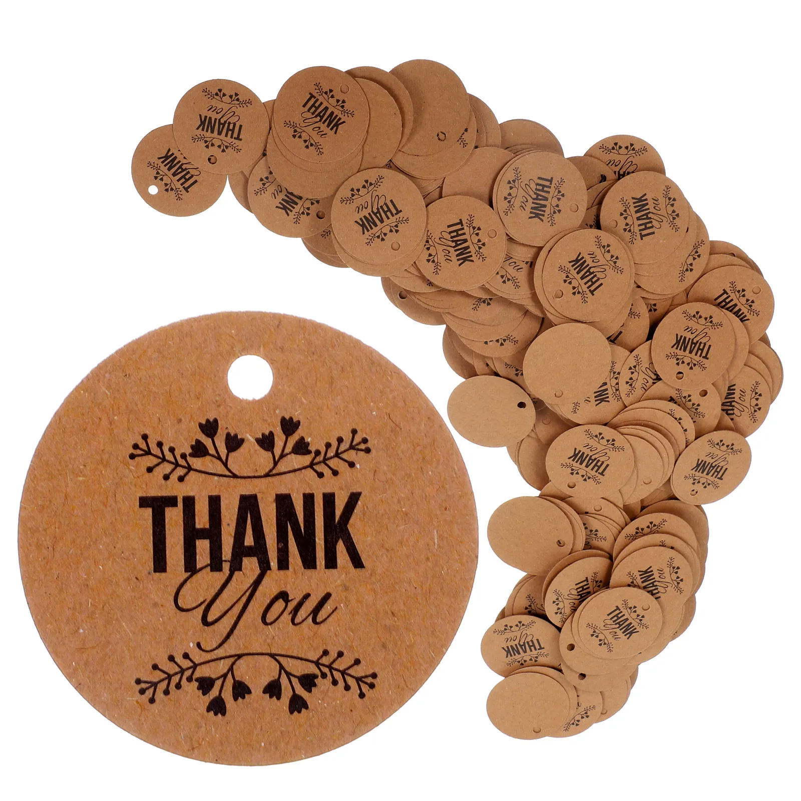 

200pcs Kraft Paper Gift Tags Blank Round Label Tag for DIY Hanging Decorative Craft Cards Bookmarks