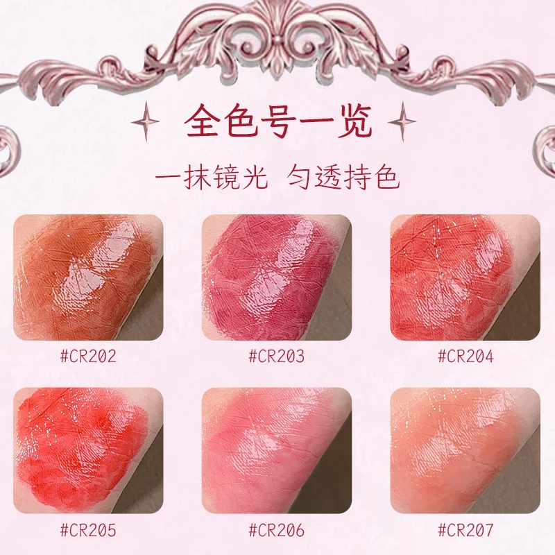 ملمع شفاه كريستالي شفاف من كولور روز، مرآة خفيفة مائية، تشبع منخفض، سلسلة أحمر شفاه عارية الألوان #5