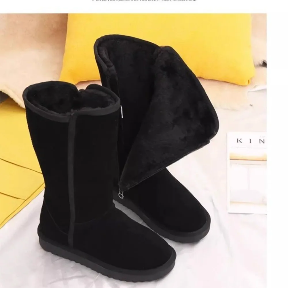 

Women Classic Ladies Girls Winter Snow Boots 2026 Waterproof Warm Genuine Leather Fur Australia Plus Velvet Knee High Winter