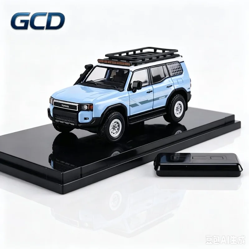 GCD 1:64 Toyota Land Cruiser Prado 250 off-road modified alloy die-casting car model, adult collectibles, Desktop ornaments.