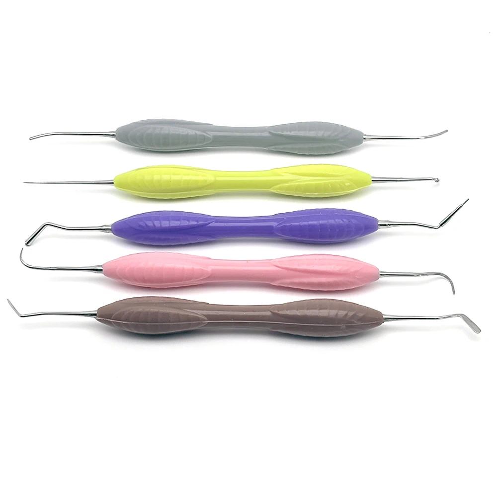 5Pcs Dental Thick Handle Resin Spatulas Composite Instruments Silicone Resins Filler Set Dentist Aesthetic Restoration Tool