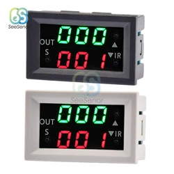 Dual Display Time Relay Module DC 12V Time Delay Relay Mini LED Digital Timer Relay Timing Delay Cycle Time Control Switch 20A