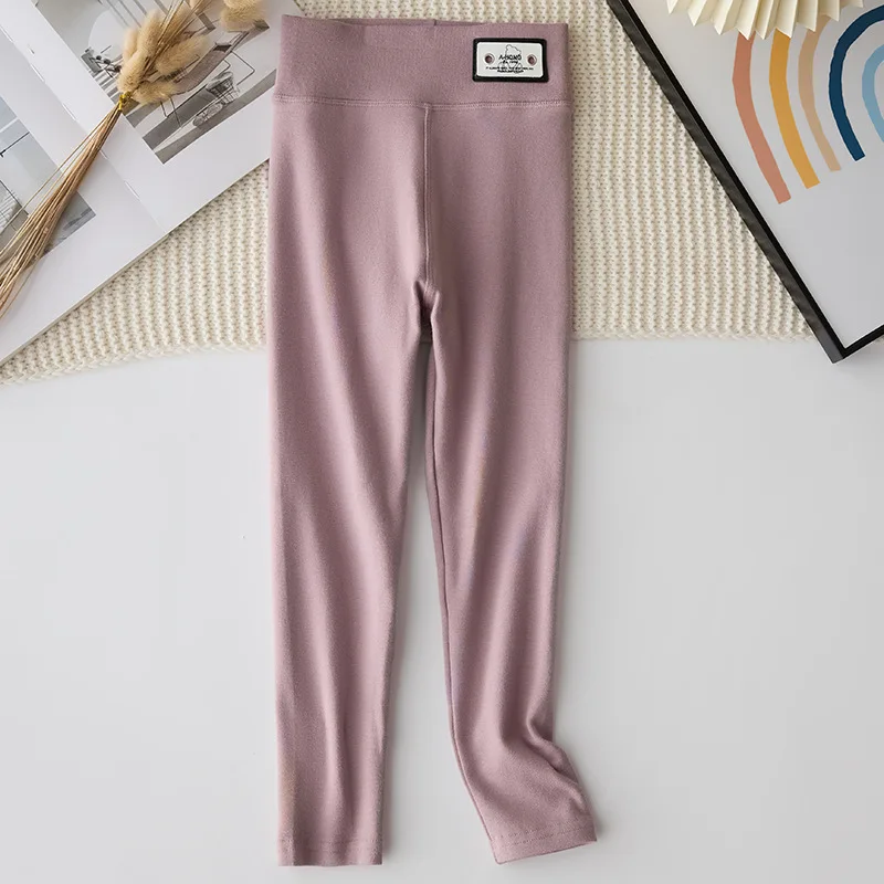 Girls Leggings Cotton Toddler Pants Soft Ribbed Joggers Kids Dancing Pants Fashion Casual Streetwear Baby Girls Bottoms (2T-8Y) view 5