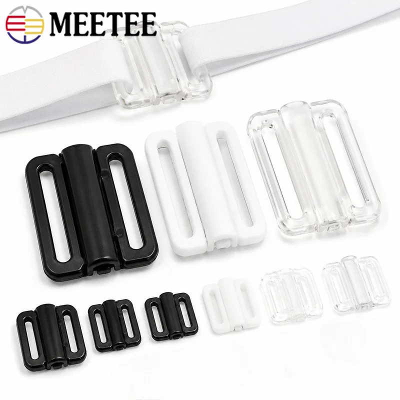 100 Sets de Broches de Plástico de 8-25mm para Sujetadores, Cierre Frontal para Trajes de Baño, Bikinis, Ropa Interior, Cierre Ajustable, Accesorio de Costura DIY para Reparación