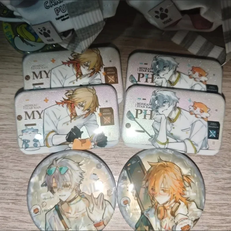 أنيمي هونكاي: ستار السكك الحديدية Phainon Mydei المعجنات الشيف المعادن بريق بروش شارة بدبوس مجوهرات اكسسوارات للملابس على ظهره هدية #5