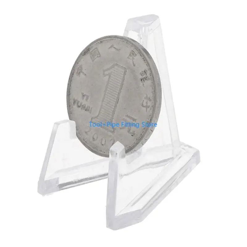 F92B 5PCS 아크릴 스탠드 미니 코인 디스플레이 스탠드 이젤 홀더 랙 선반 수집 가능한 동전 캡슐 챌린지 메달 카드