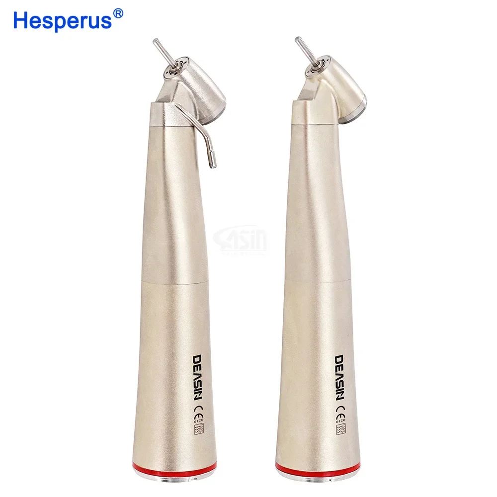 Den tal Handpiece 45 Degree with LED Fiber Optic 1:4.2 Increase Slow Contra-Angle Electric Micro Motor