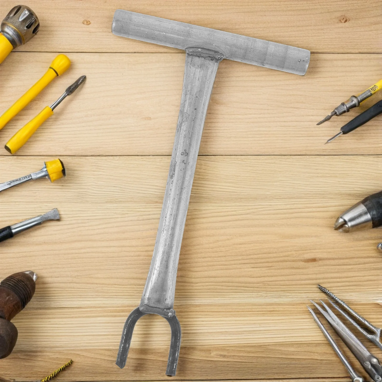 

Valve Shut Off Wrench 27Cm Long Extension With 3Cm U-Shaped Clamp For Deep Buried Water Valves Anti-Slip Handle Plumbing Repair