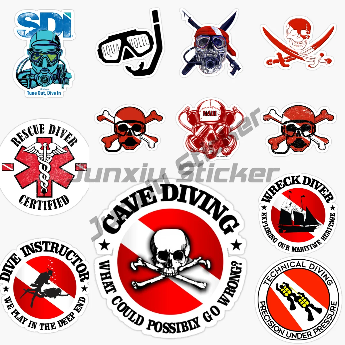 

Scuba Diving Diver Flag Sticker Motorcycle Car Accessories Camper Laptop Wall Room Truck Window Bicycle Vinyl Self-adhesiv Decal