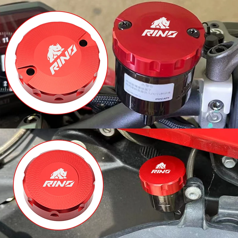 دراجة نارية CNC الجبهة دواسة فرامل الخلفية سائل الفرامل خزان غطاء ل QJMOTOR رينو 900 رينو 900 رينو 900 2025-2026 + الملحقات