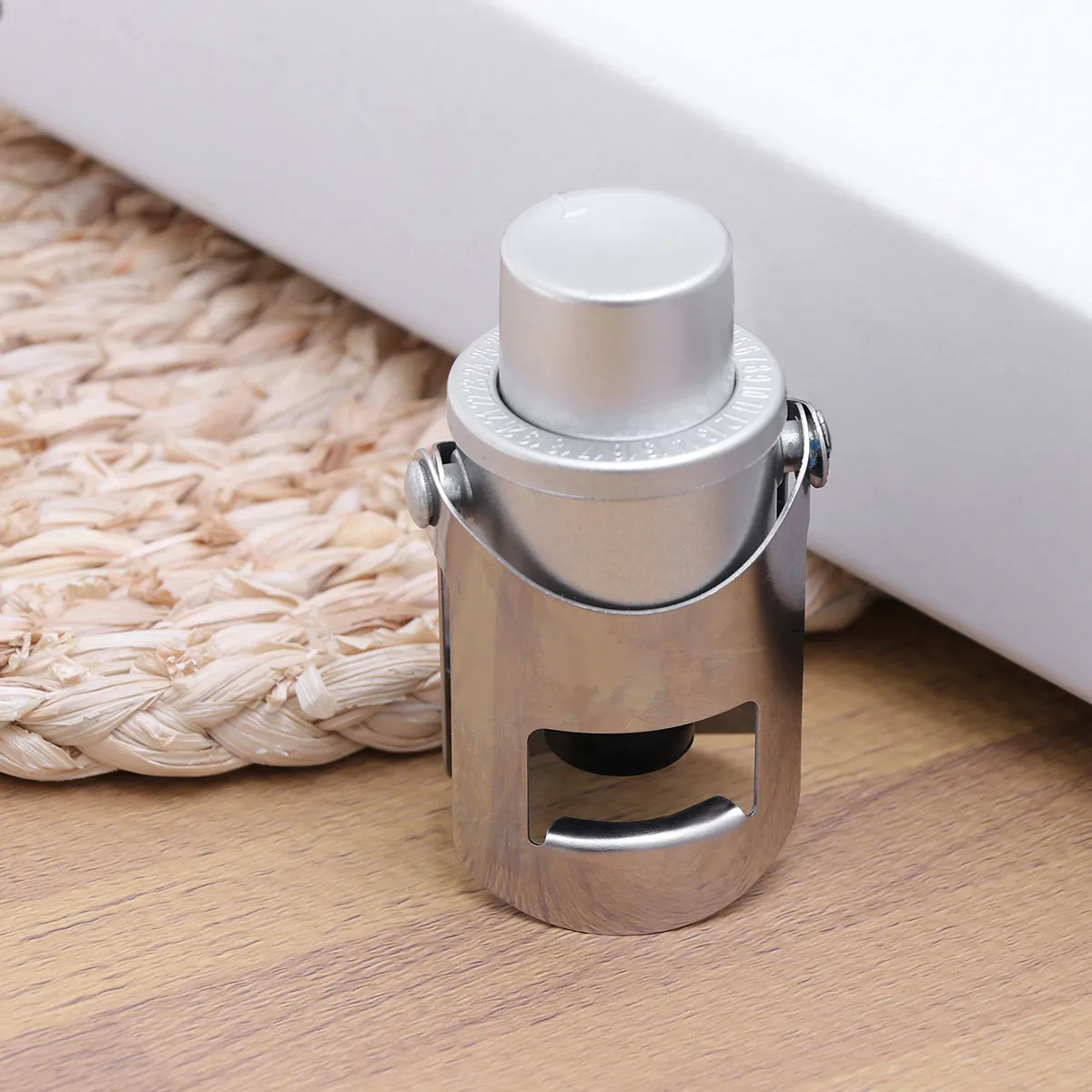 

Stainless Steel Vacuum Sealer Double Ear Wine Stopper Bottle Plug Leak Proof Wine Bottle Sealer Stopper Silver