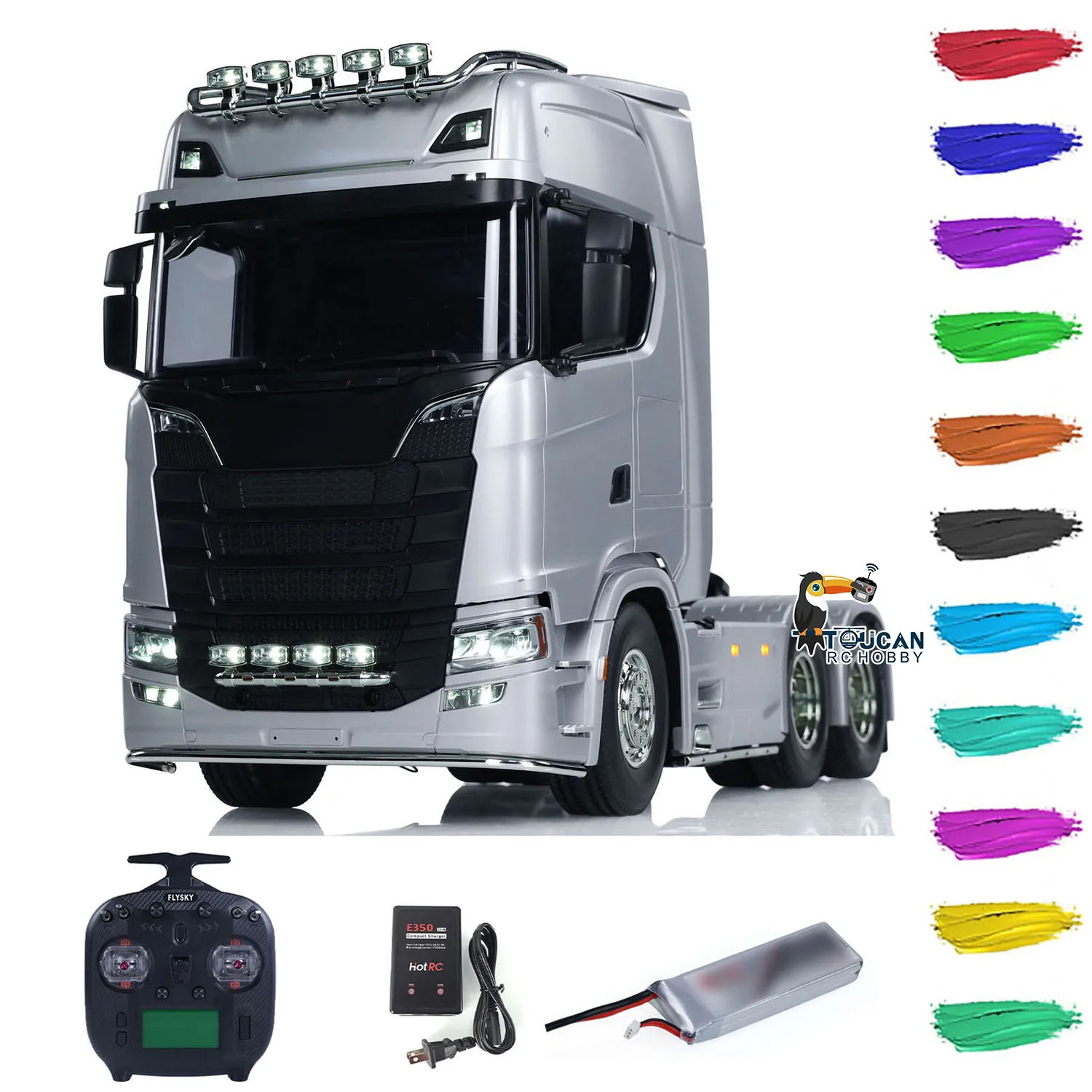 

1/14 TAMIYA RC Tractor Truck 56373 6X4 770S 3-Speed Remote Control Vehicle Model With Light Sound System THZH2026-SMT6