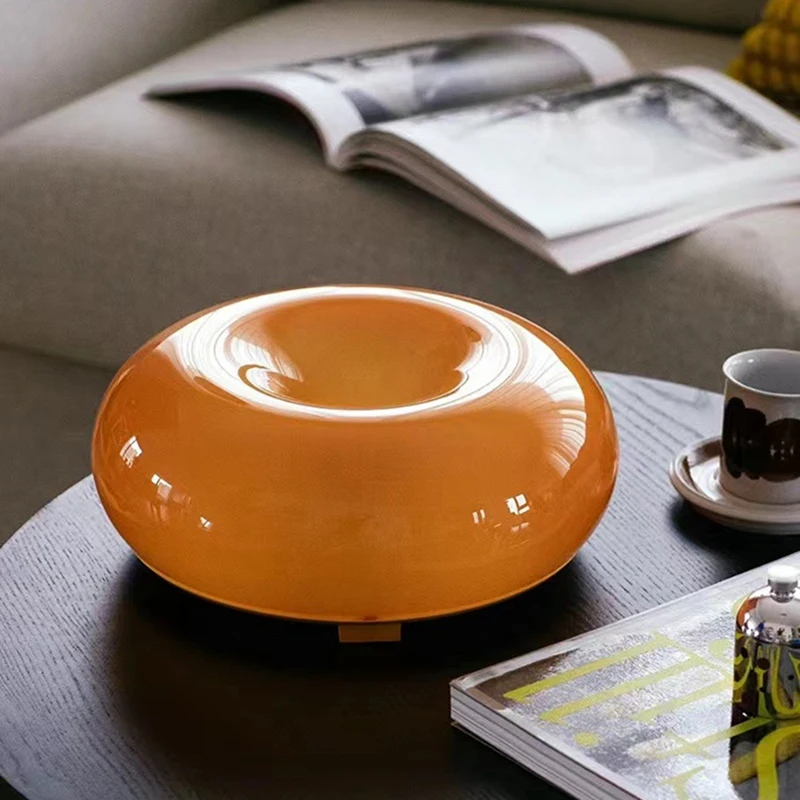 LED Donut Table Lamp USB Charging Bedroom Table Lamp Atmosphere Decorative Table Lamp White