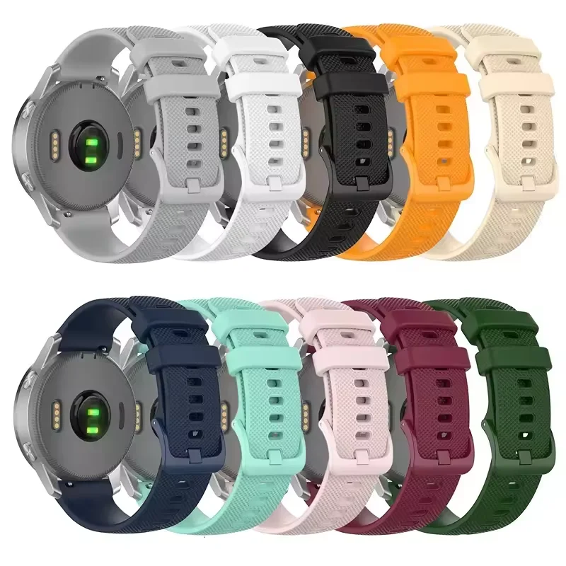 สายซิลิโคนสําหรับ Samsung Galaxy Watch 7 6 5 Huawei Watch GT 5 46 มม.กีฬา Breathable สร้อยข้อมือสายรัดข้อมือสําหรับ Amazfit GTR Correa