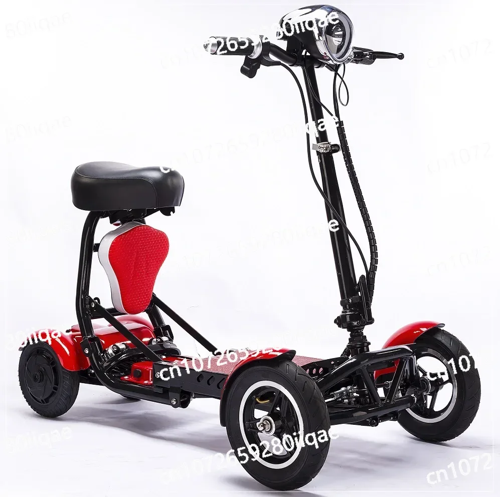 

Foldable Four Wheel Electric Scooter for Seniors Travel Folding Mobility Scooter 4 Wheels 250W Protable