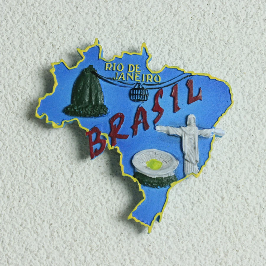 Tourist souvenirs refrigerator stickers from around the world, home decor items from Cambridge, Chicago, Brazil, Athens