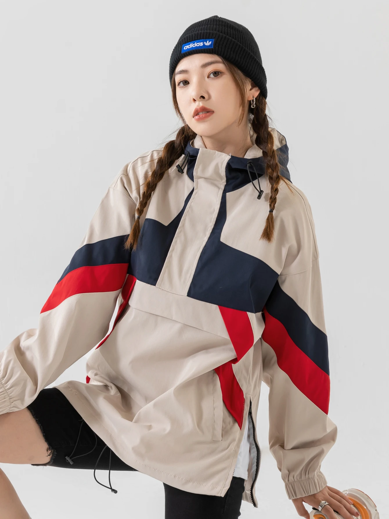 

Women’s Patches Hoodede Jackets Outdoor Lightweight Zipper Cardigan Outerwear Spring&Autumn Mountain Windbreaker 24H shipped