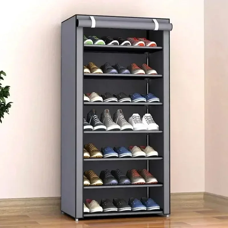 Multi-layer Shoe Rack Simple Assembly of Non-woven Corridor Entrance Bracket To Save Space Home Furniture Dustproof Shoe Rack