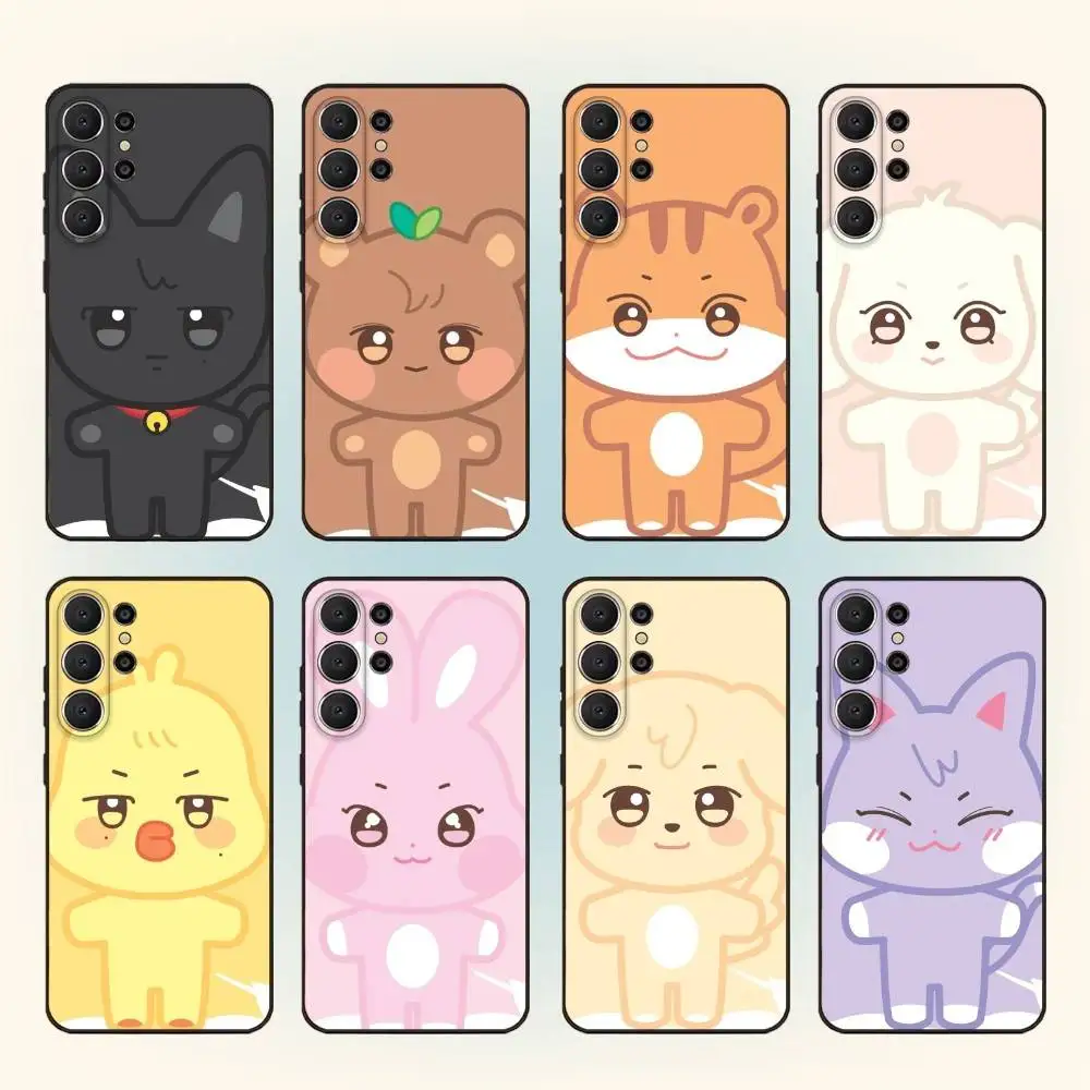 

Cute A-ANITEEZ Phone Case For Samsung S25,S24,S21,S22,S23,S30,Ultra,S20,Plus,Fe,Lite,Note,10,9,5G Black Cover