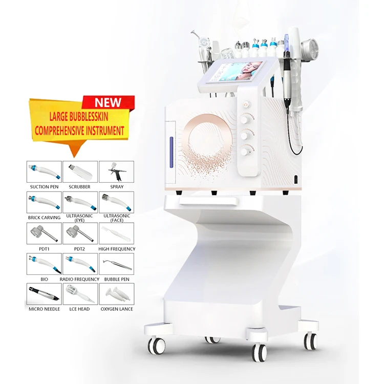 14in1 Hydra Dermabrasion Machine Hydro Face Diamond Dermabrasion Oxygen Bubble ColdHammer Professional Skin Rejuvenation Machine