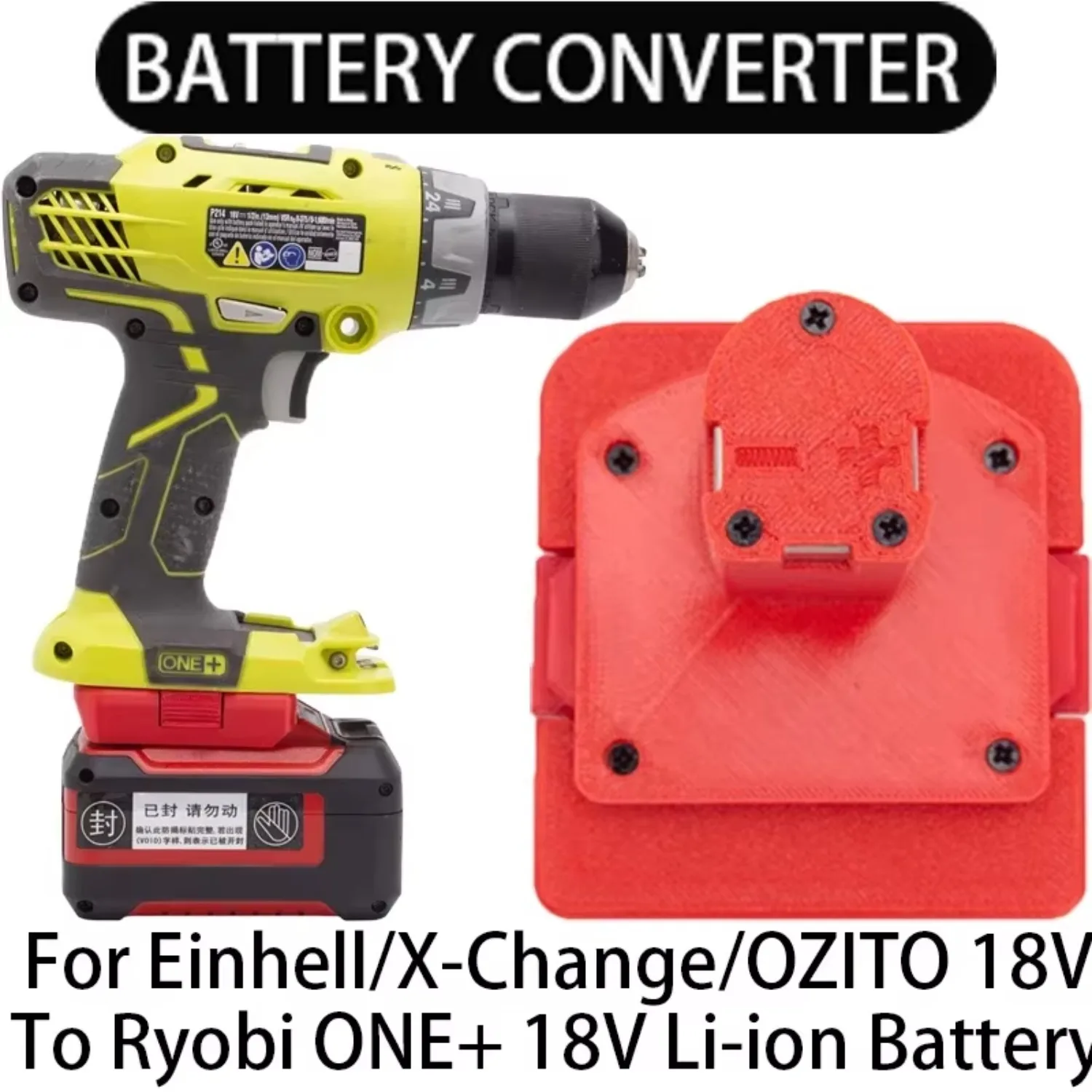 For Einhell/X-Change/OZITO 18V Li-ion Battery Convert To Ryobi ONE+ 18V Li-ion Battery Power Tool Cordless Converter Accessorie