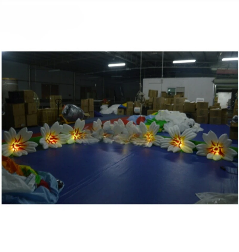 Flower Chains Led  8ml(26ft Long) Inflatable  Inflatable Flower With 16 Color Changing Lights For Wedding Decorations