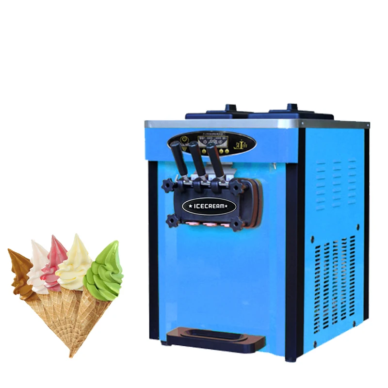 

Commercial Three Flavors Ice Cream Machine Desktop Small Three-color Soft Ice Cream Making Machine