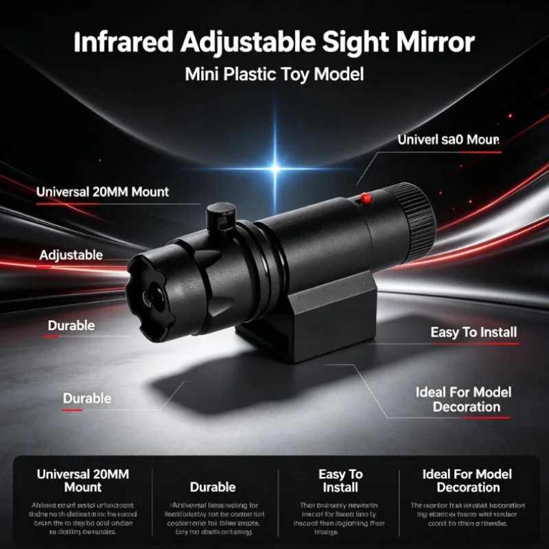 Lightweight Black Decor Lighting Unit with Fixed Mount Bracket, Nice Looking Hobby Craft Ornament for Tabletop Showcase