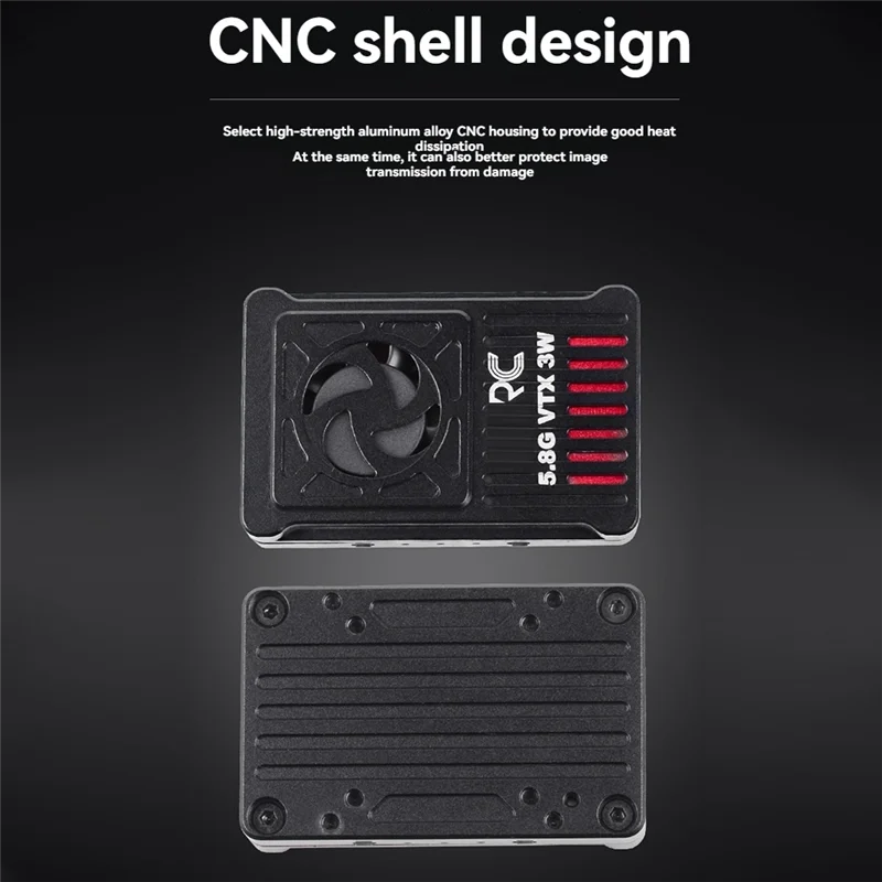 High Quality-5.8G 3W VTX High Power 48CH FPV Video Transmitter Support 2-8S For Long Range FPV Drone RC Model Parts