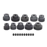 10Pcs/Set 16T‑25T 7075 48P Steel RC Car Motor Gear Pinion for 1/8 1/10 Brushless Motor