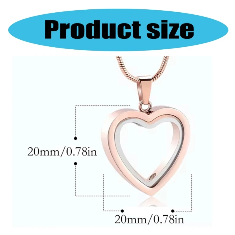 KX4B 2 Gói Đồ trang sức hỏa táng thú cưng sáng tạo Vòng cổ cho tro Vòng cổ Mề đay