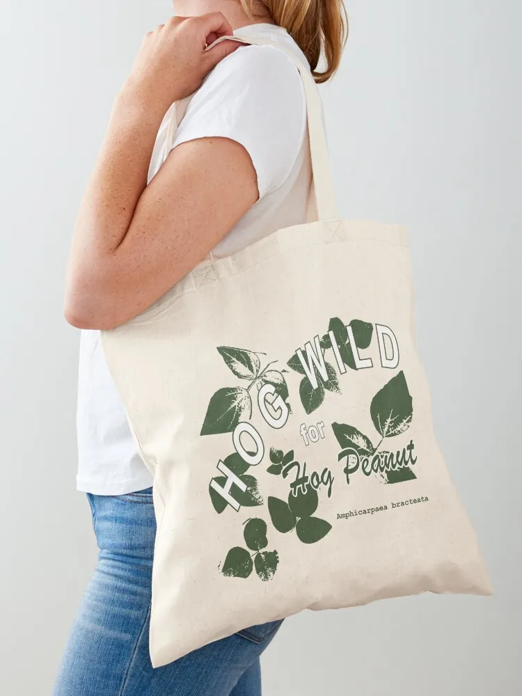 

Hog Wild for Hog Peanut Tote Bag Canvas stote bag reusable grocery bags woman shopping bag women