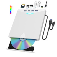 7-in-1 External DVD RW Optical Drive CD Burner Reader Player USB 3.0 Type-c optical drive external PC laptop desktop
