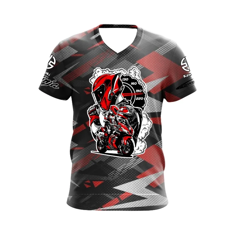 2025 كاواساكي دراجة نارية شعار Z الرجال الصيف التجفيف السريع امتصاص العرق تي شيرت ، النشاط في الهواء الطلق تي شيرت ، الشارع عادية #4