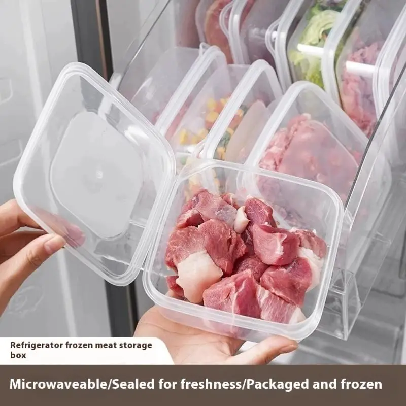 5/10PCS Frozen Meat Preservation Box Refrigerator Food Retain Freshness Storage Jar Home Kitchen Vegetable Storage Organizer