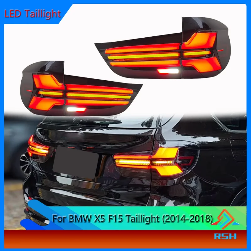 Auto Parts For BMW X5 F15 Taillight Assemblies 2014-2018 Retrofit LED DRL Brake Turn Signals And Reverse Lights Plug And Play