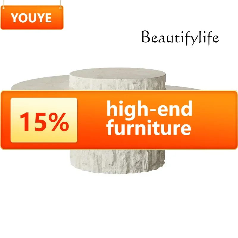 

45o French Style X18 Italian Light Luxury Creative Coffee Table Designer Model Cave Stone Tea Table Living Room Home Modern Mini