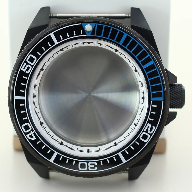 43.8mm NH35 NH36 Watch Case Sapphire Crystal 100M Waterproof For NH35 NH36 NH34/38 Movement 28.5mm Dial Mod Samurai Design Style