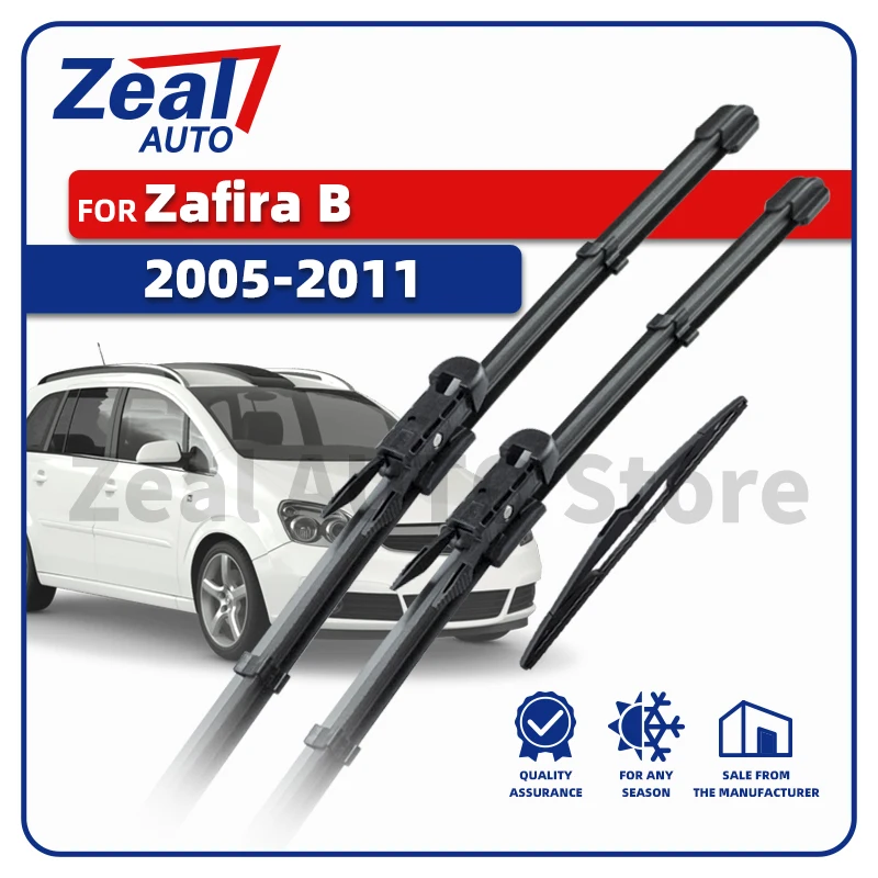 

LHD Front Rear Wiper Blades For Vauxhall Opel Zafira B 2005 - 2011 2006 2007 2008 2009 2010 3pc Windshield 28"22"14" Accessories
