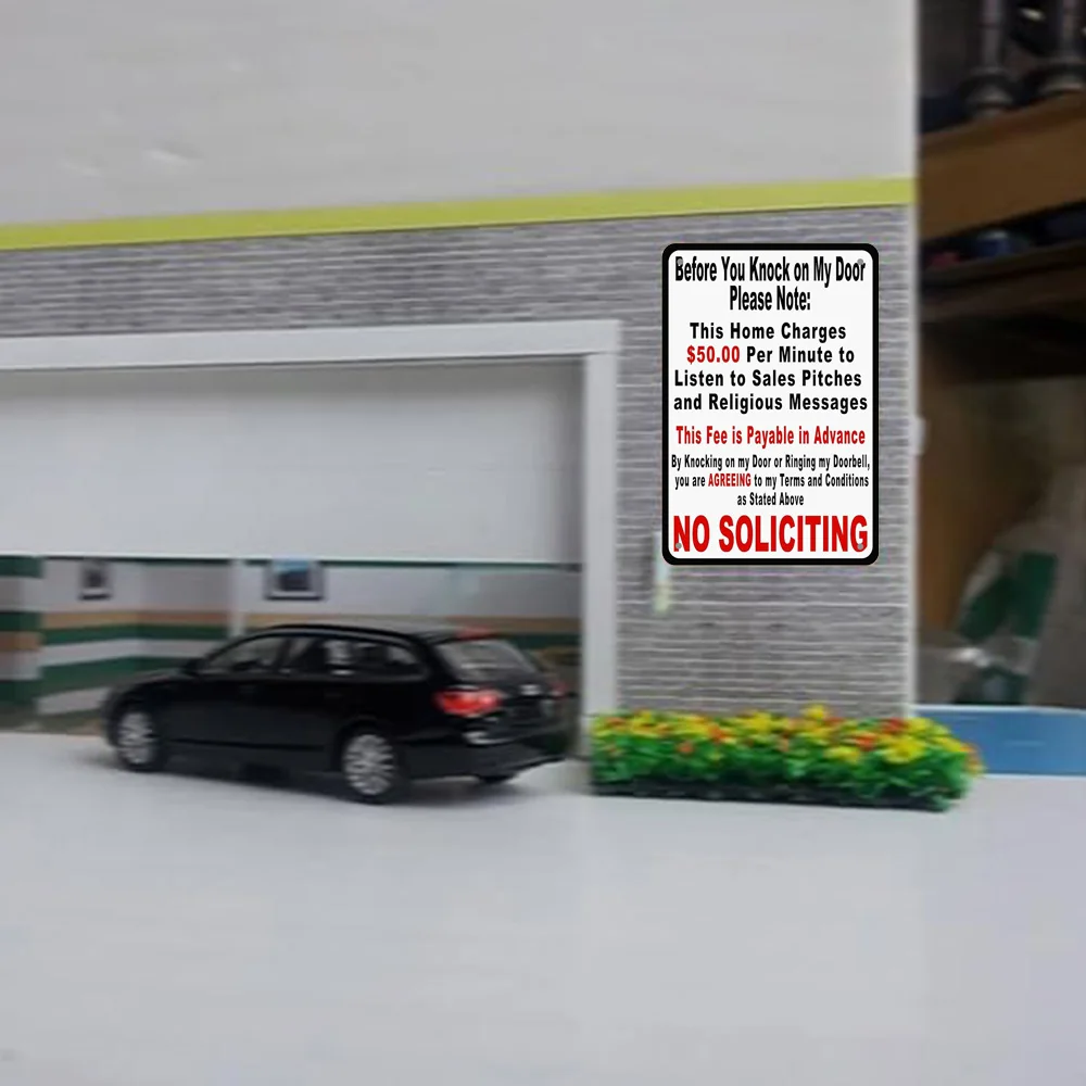 

1pc Metal Warning Sign Anti-Harassment Warning Signs "Before You Knock On My Door Please Note" Front Door Warning Sign For Yard
