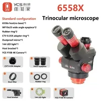 YCS 6558X 6.5X58 Microscope Zoom Trinocular Stereo Industrial Microscope for Mobile Phone Repair Precision Instrument Inspection