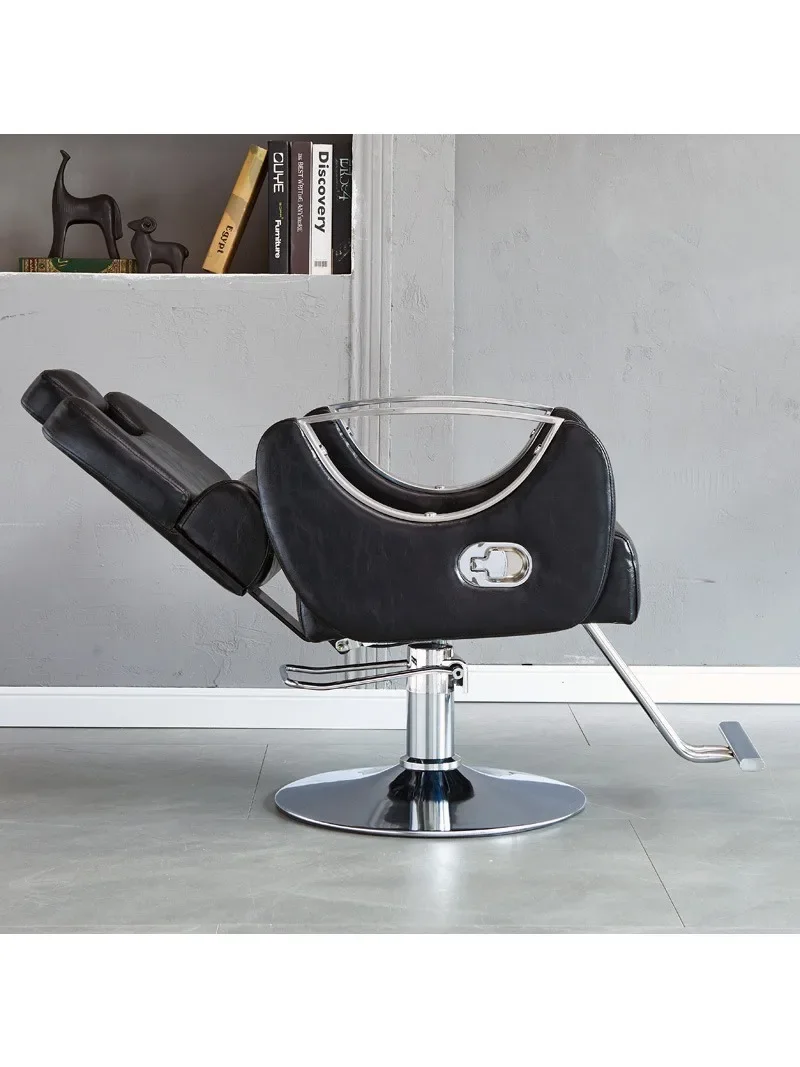 Hairdressing Chair Hair Salon Private Network Red Barber Shop Chair Can Be Put down Lifting Rotating