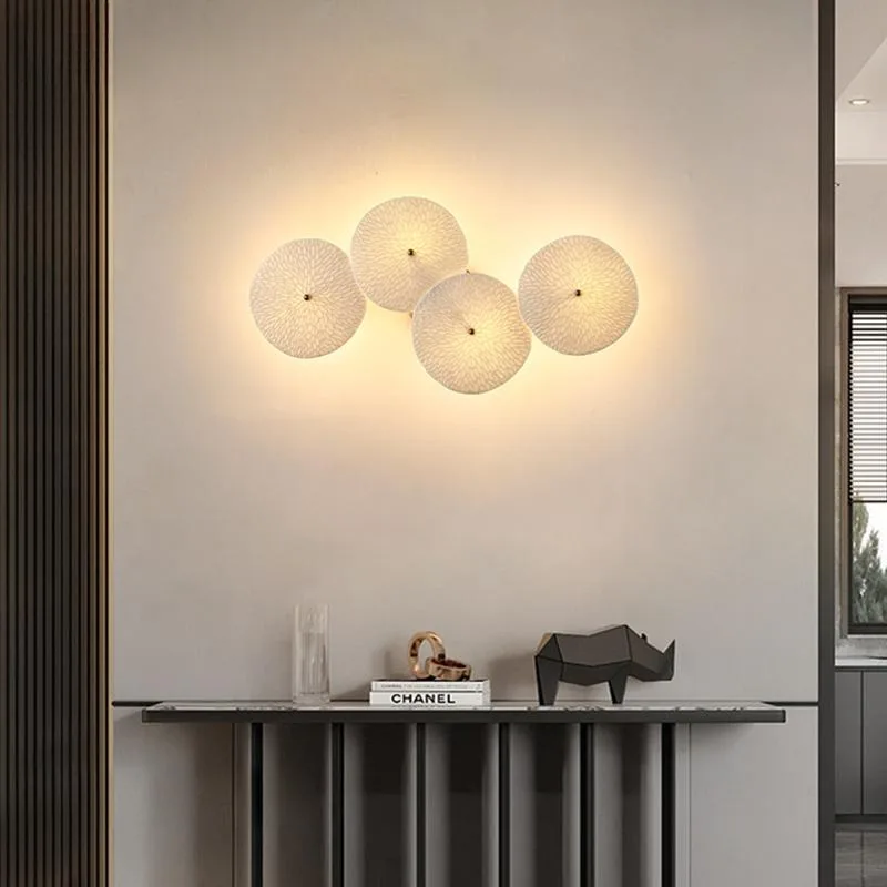 Art Deco Round Ceramic LED Wall Sconce light for Parlor Aisle Corridor Wall Lights Atmosphere Decoration Lamp Drop Shipping