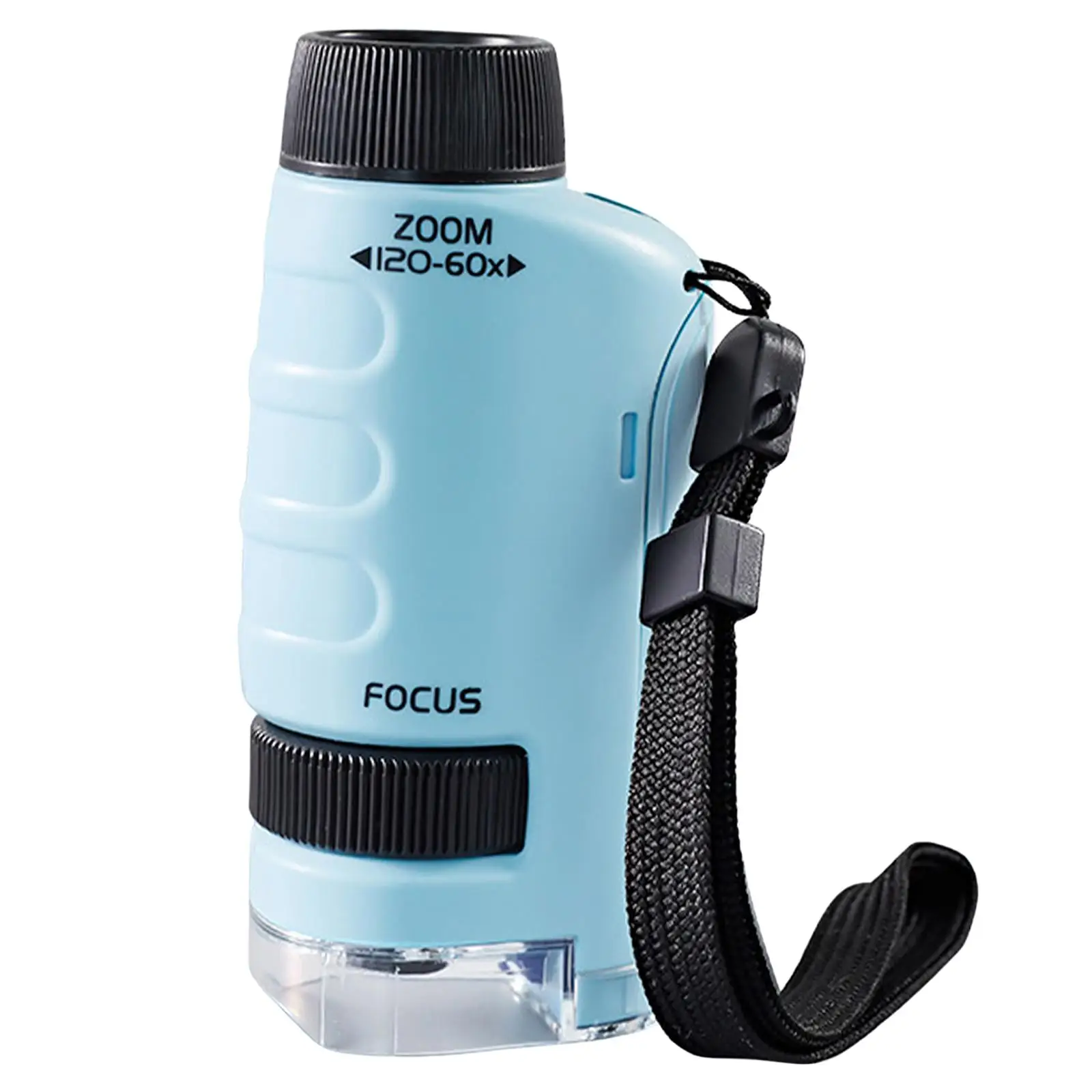 Portable Pocket Microscope 60x-120x with LED Light for Students Ages 8+
