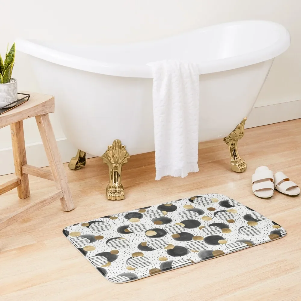 Classy Gold Bath Mat For Hallway On The Floor External Entrance Doormat Non-Slip Bathroom Mat