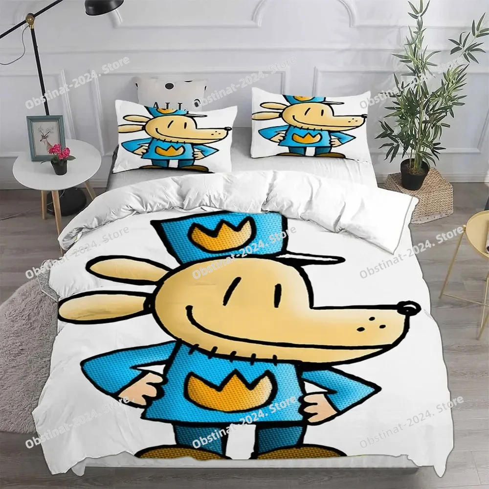Dog Man Comforter Pillow Case Bedding Set Printed Bed Set Duvet Cover Sheet Pillowcase Bed Soft Quilt Cover Full Queen King Size - view 6