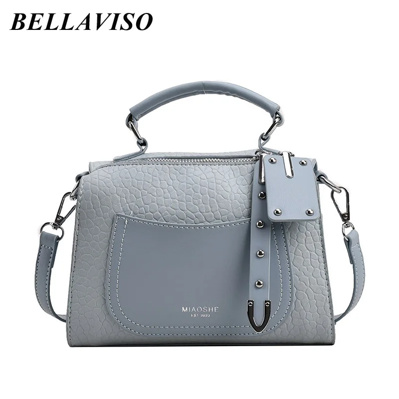 

BellaViso Luxury Women's New PU Leather Shoulder Bag Female's Trendy Versatile Boston Handbag Pillow Crossbody Bags BLSB-106