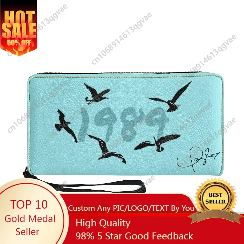 

Hot 1989 USA Singer S-Swifties Custom Purse Mens Womens Teenagers Zipper Long Wallets Double Print Portable Wallet Gift Bag
